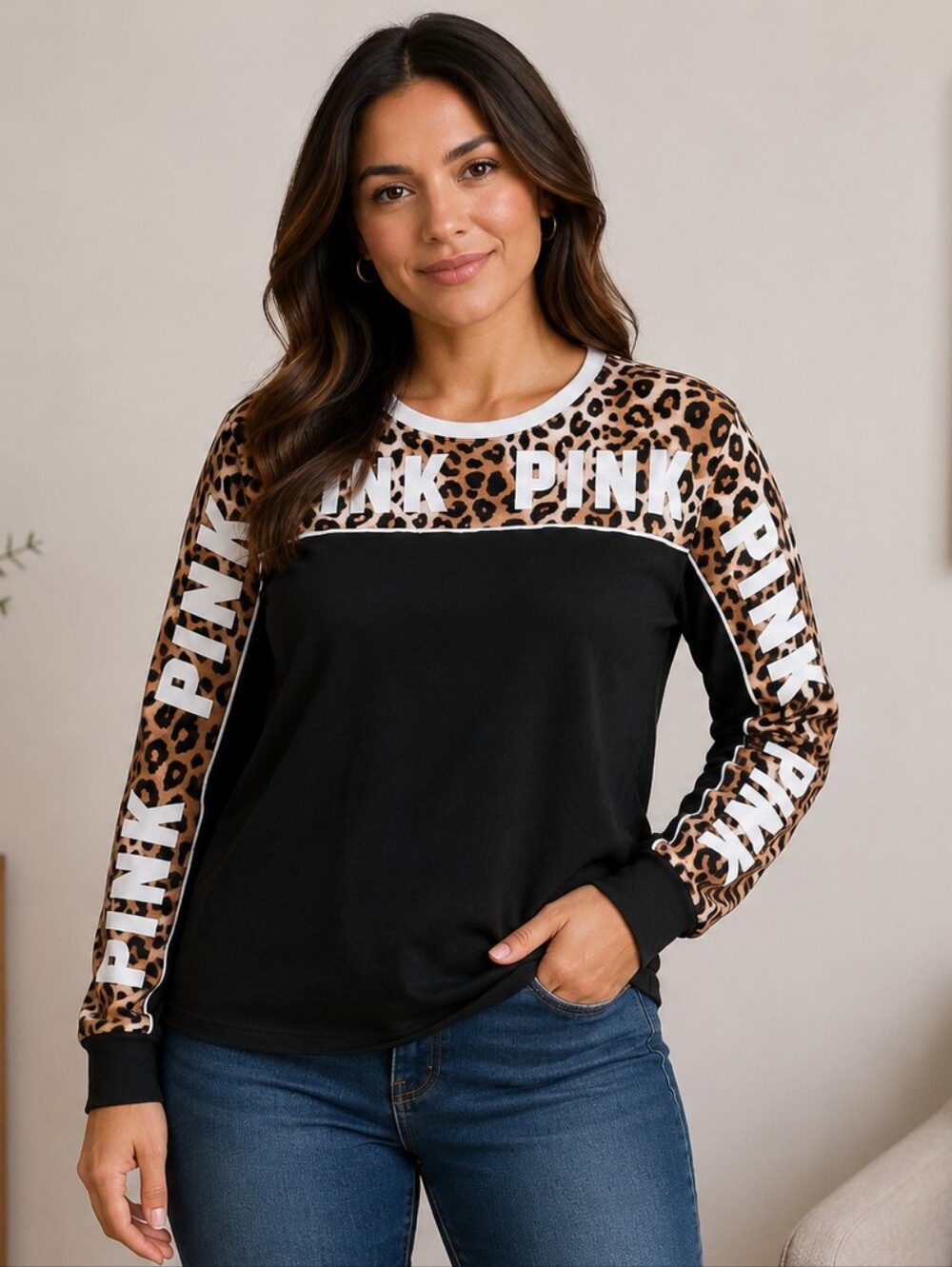 XS Victoria's Secret Pink Cheetah Print tee